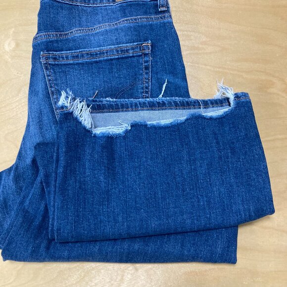 American Eagle Low-rise baggy wide leg size 10 short, raw back hem strech women - Picture 14 of 14